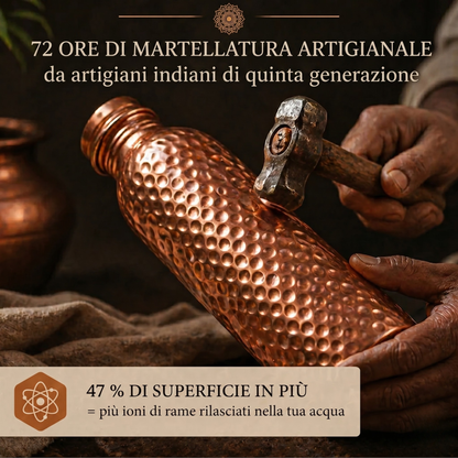 Borraccia in Rame – Dokoze™ | Acqua Purificata Naturalmente, Senza Plastica